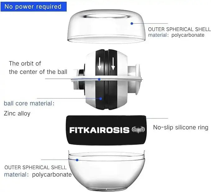 FitKairosis Gyro Torque Ball for Strengthening Muscles image 2