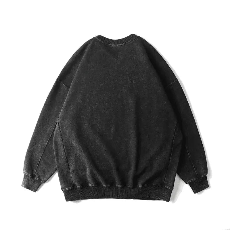 Diaphthora Acid Wash Sweater Crewneck Oversize image 6