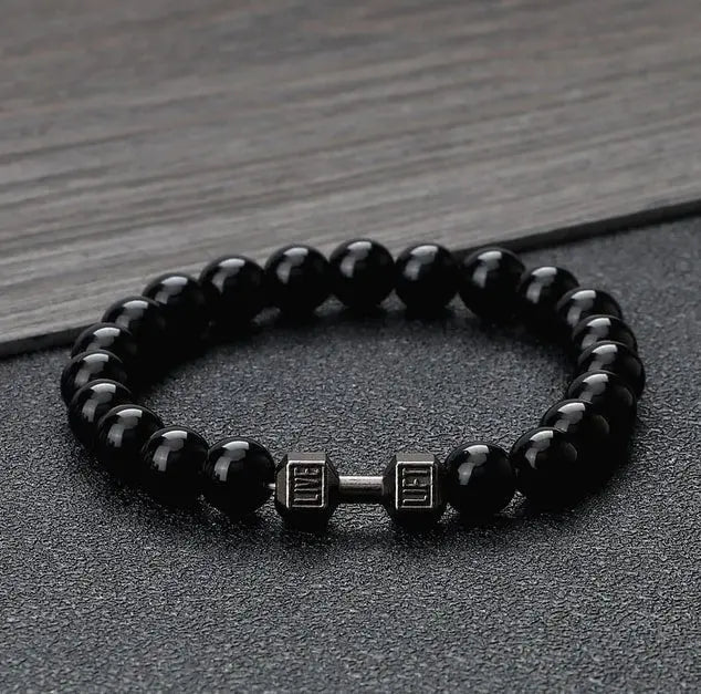 FitKairosis Gym Dumbbell Bracelet (Matte Black) image 2