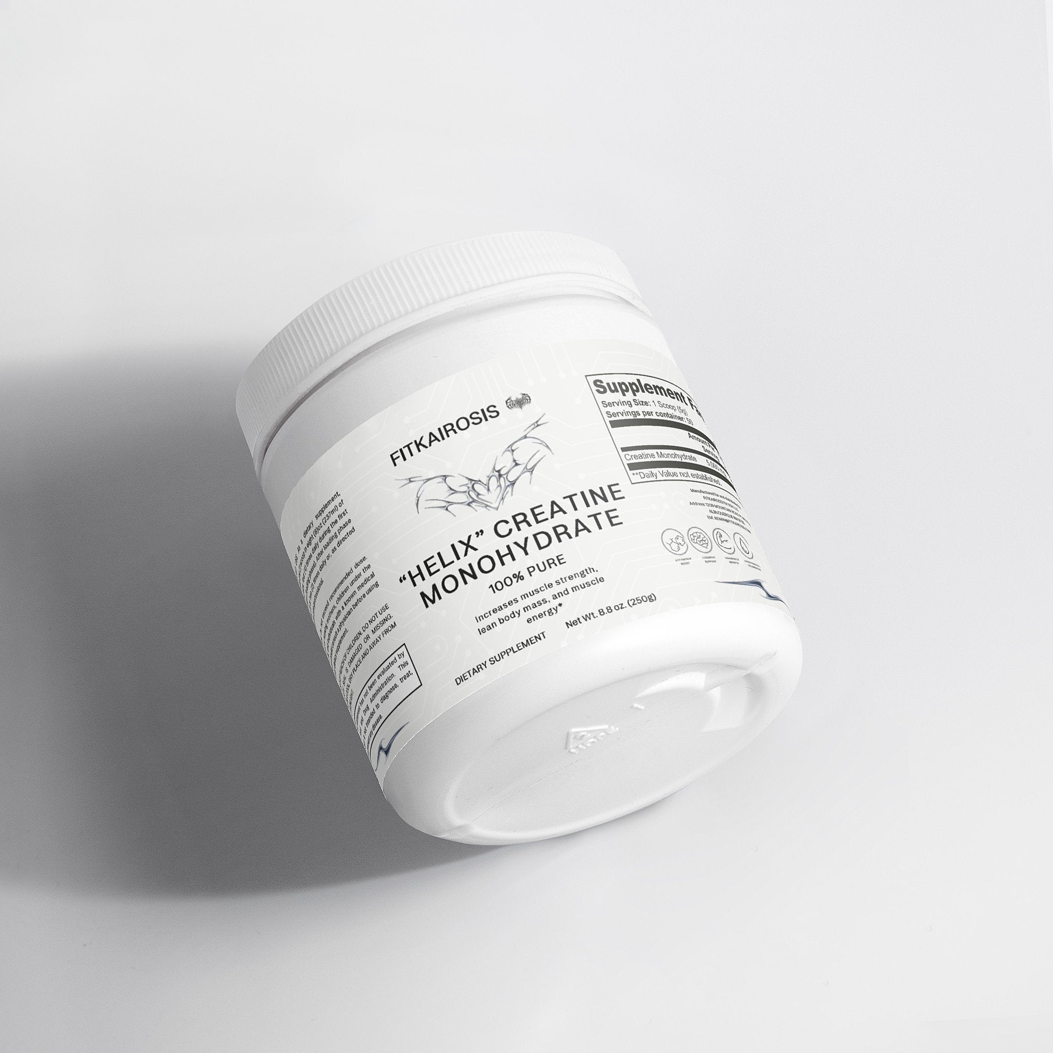 HELIX Creatine Monohydrate - For Muscle Building & Athletic Performance (250g)