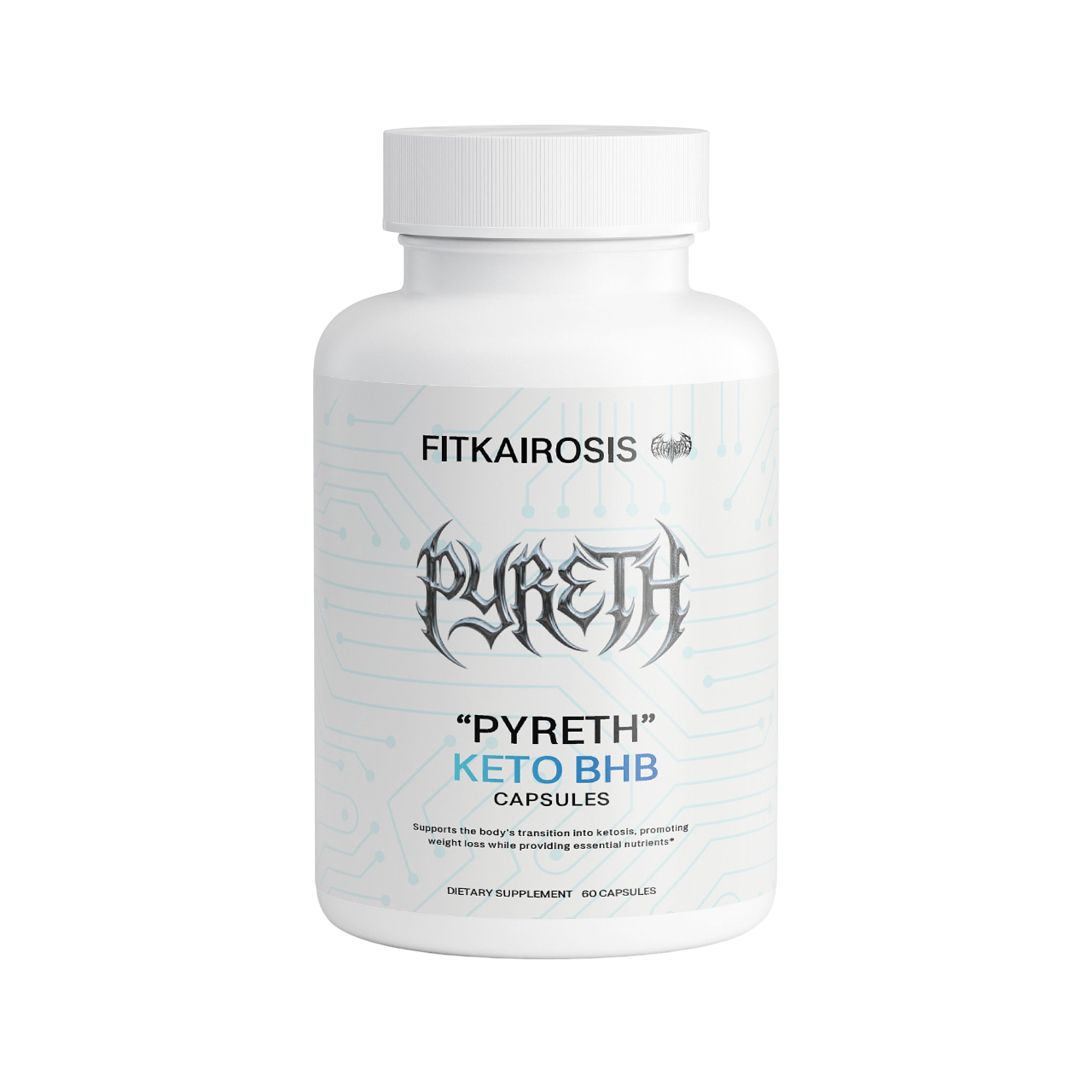 PYRETH Keto BHB - for Ketosis Support (60 Capsules)