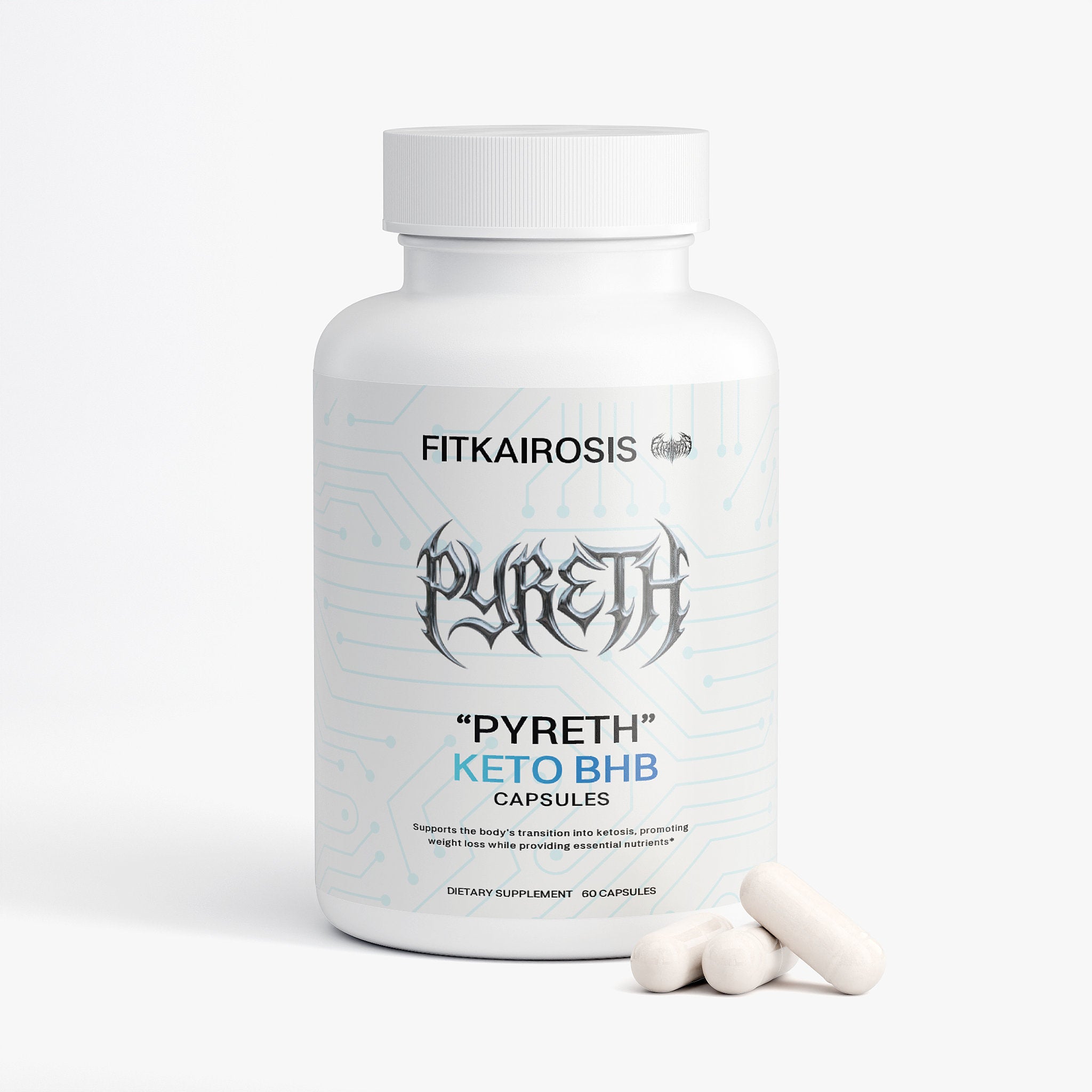 PYRETH Keto BHB - for Ketosis Support (60 Capsules)