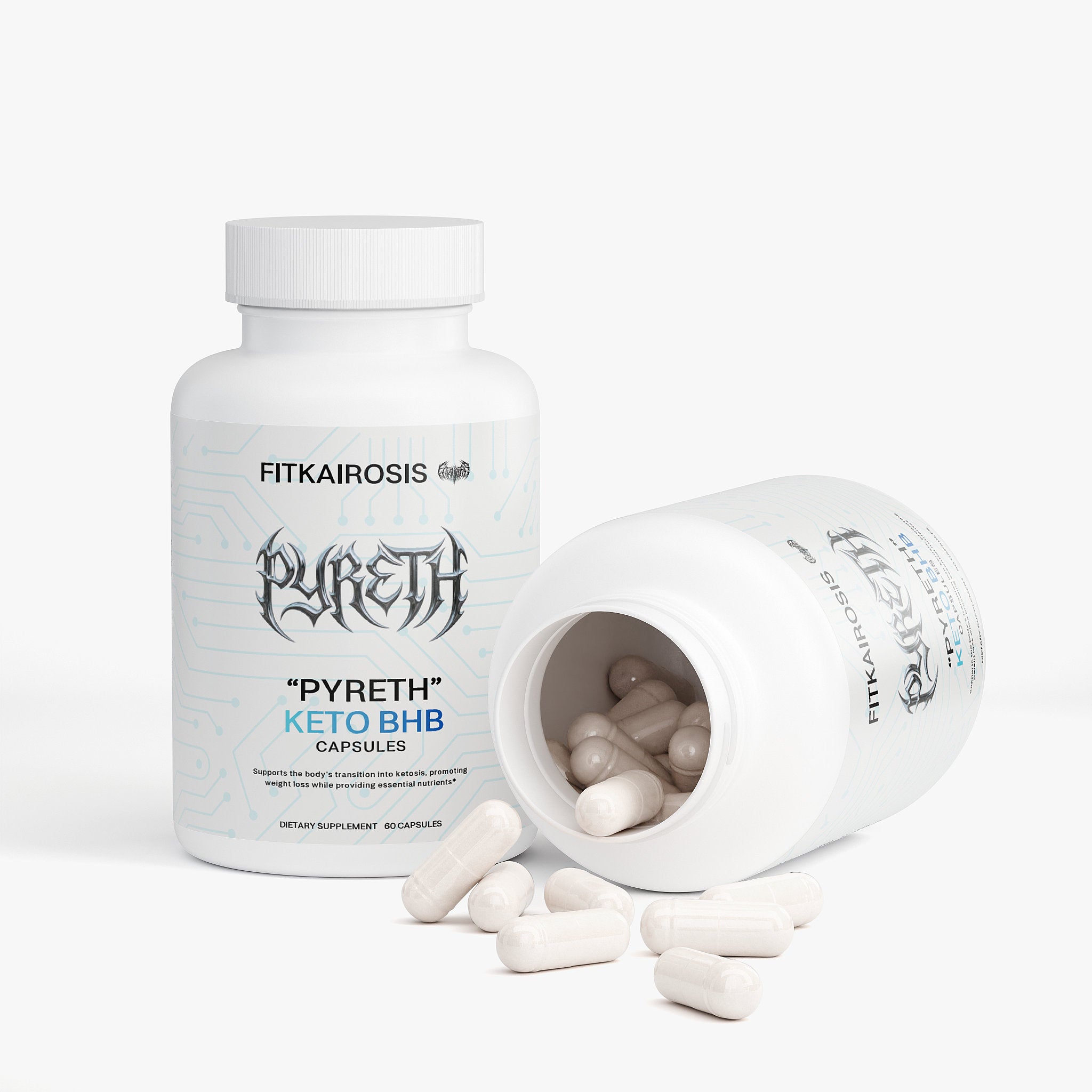 PYRETH Keto BHB - for Ketosis Support (60 Capsules)