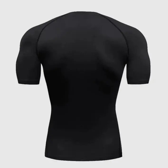 Diaphthora Men's Black Compression Shirt – Gym Performance Top image 1