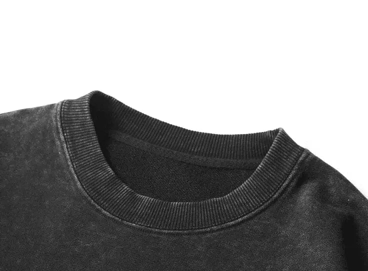 Diaphthora Acid Wash Sweater Crewneck Oversize image 3