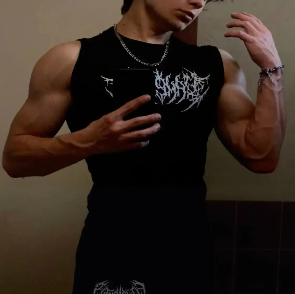 Diaphthora Men's Black Compression Shirt – Gym Performance Top image 5