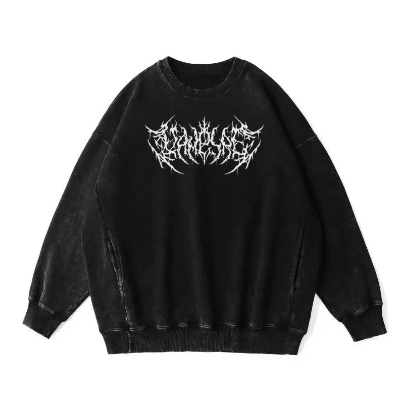 Diaphthora Acid Wash Sweater Crewneck Oversize image 0