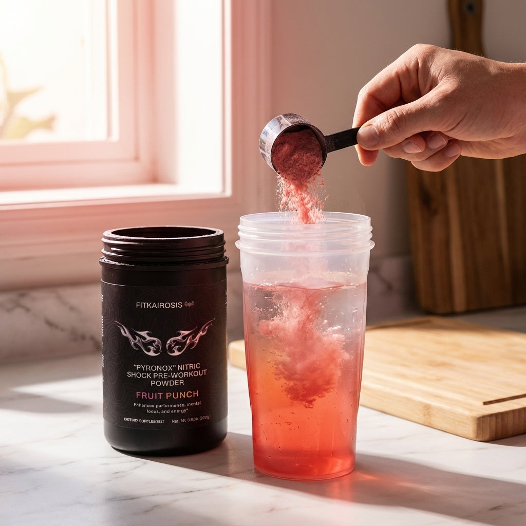 PYRONOX Nitric Shock Pre-Workout Powder - Fruit Punch (300g)