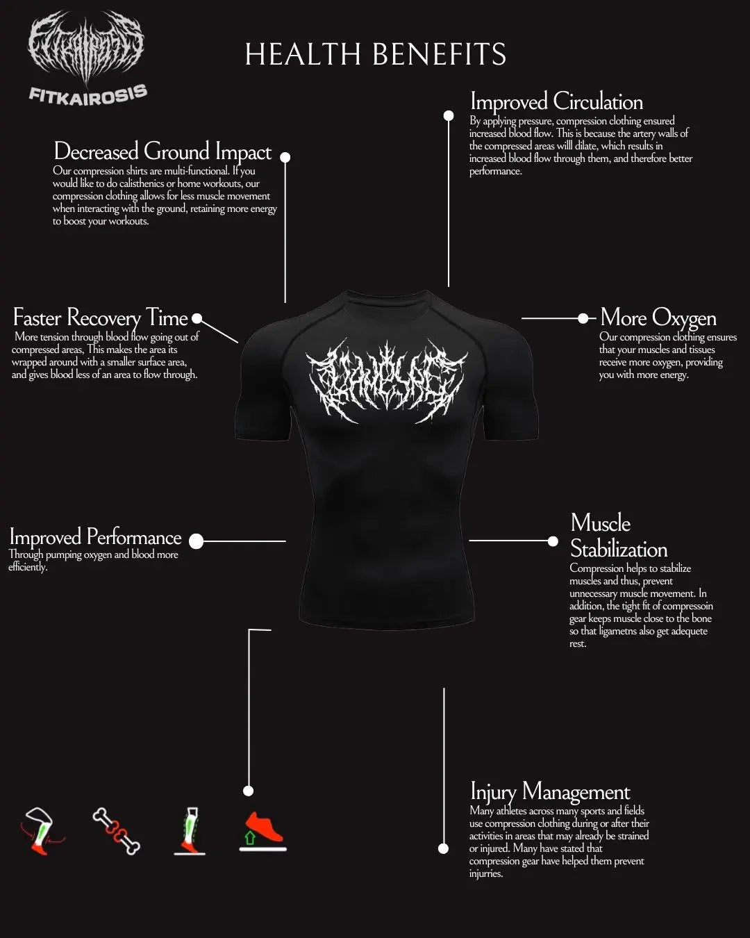 Diaphthora Men's Black Compression Shirt – Gym Performance Top image 2