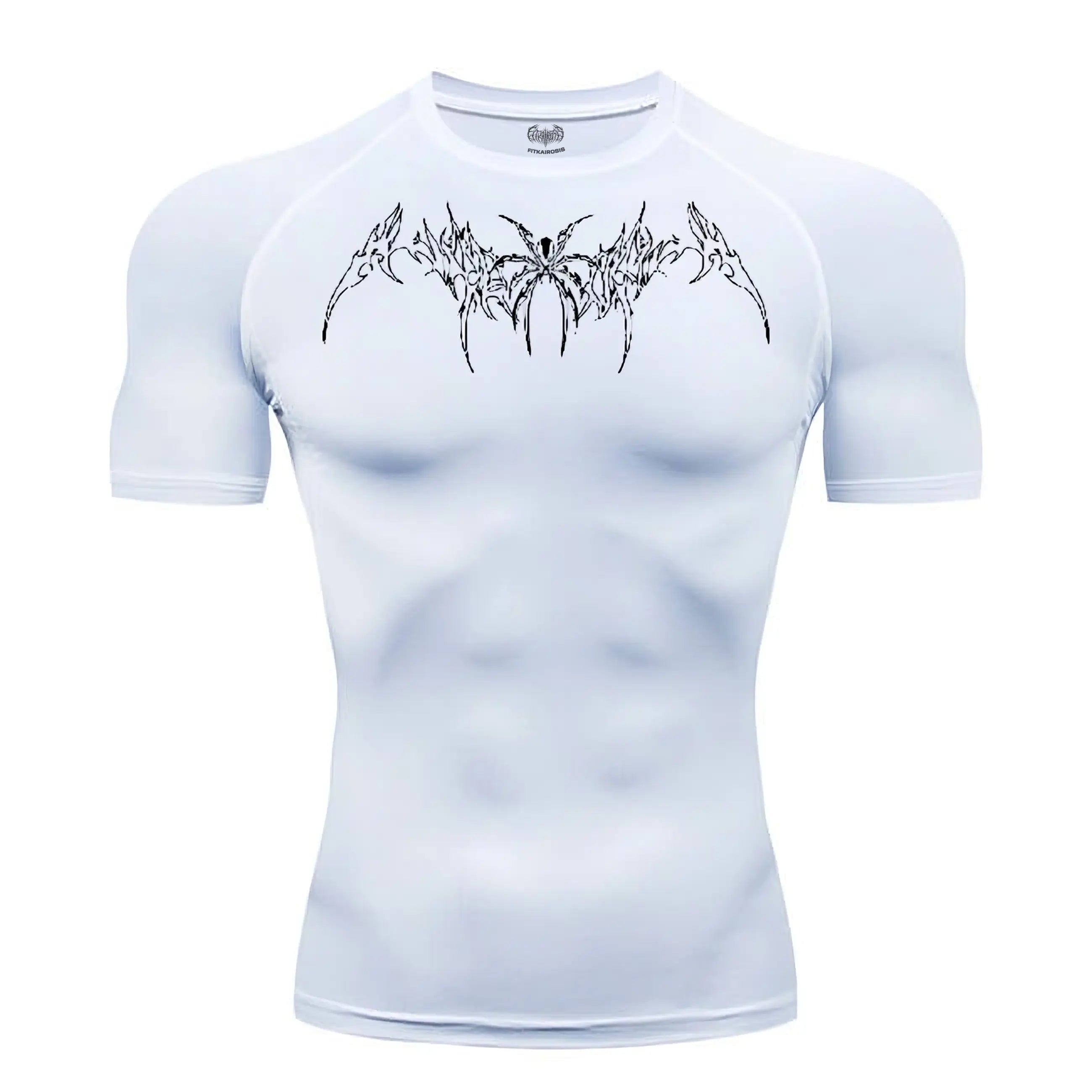 WHITE SPIDER-BAT COMPRESSION SHIRT #1 - FitKairosis